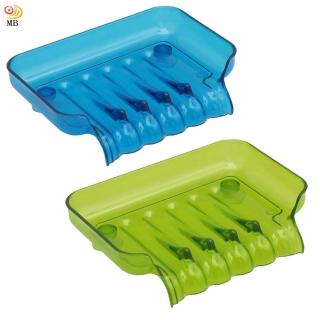 【月陽】超值2入彩色透明吸盤肥皂盒(1166)