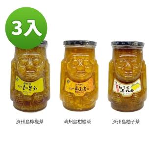 【韓味不二】濟州島果醬茶 1kgx3入組(柚子茶x1檸檬茶x1漢拏峰柑橘茶x1)