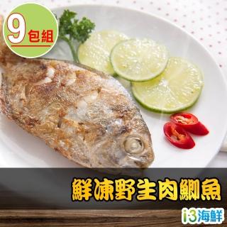 【愛上海鮮】鮮凍野生肉鯽魚9包組(500g±10%/包/四尾/包)