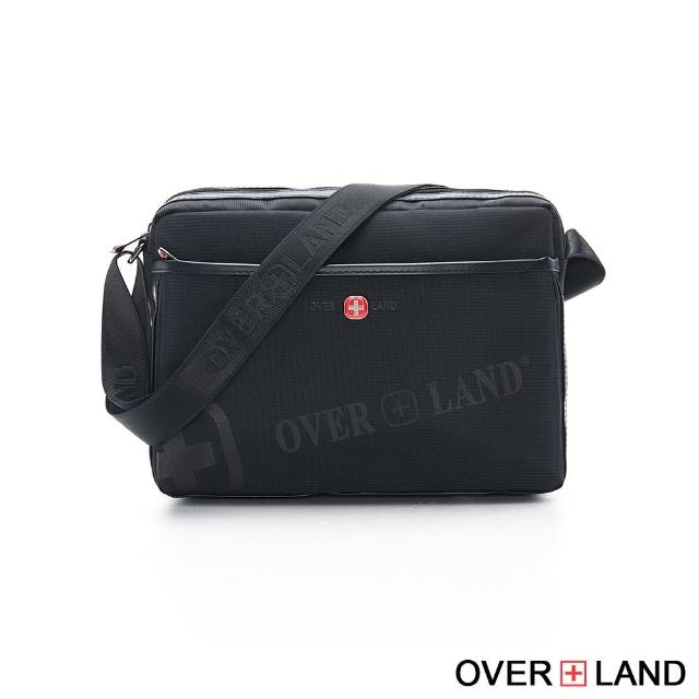 【OverLand】美式十字軍-LOGO浮印拉鍊側背包(3141)