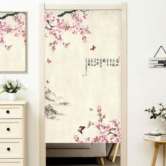 【嵐楓居家】富貴吉祥系列長門簾風水簾(85cm*180cm日式門簾/門簾/風水簾/長門簾/免打孔穿桿門簾/除舊佈新)