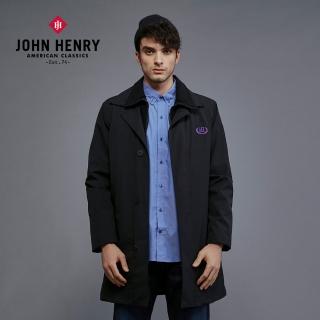 【JOHN HENRY】長板休閒風衣外套-黑