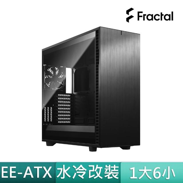 【Fractal Design】Define 7 XL TG 全黑化 鋼化玻璃透側電腦機殼(瑞典精品/GPU-35cm/CPU-18cm)