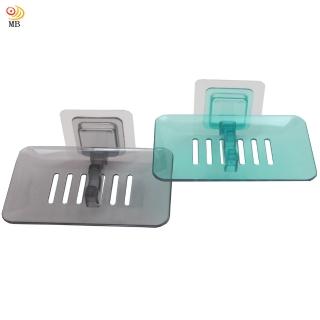 【月陽】超值2入免釘無痕晶透收納肥皂架收納盒(AS1352)