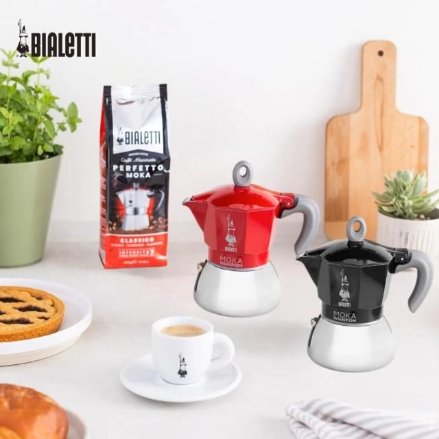 【Bialetti 比亞樂堤】電火摩卡壺極致紅-4杯份(全爐具適用)