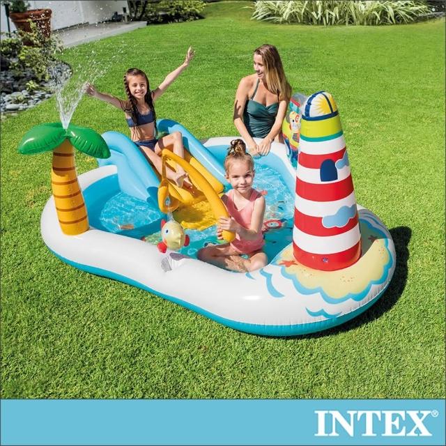 【INTEX】釣魚樂趣大型戲水池218x188x99x深13cm_適2歲以上(57162)