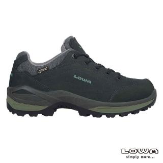 【LOWA】女 低筒多功能健行鞋 寬楦 墨灰/翡翠綠  RENEGADE GTXR LO Ws WIDE(LW320967-9781/登山鞋)
