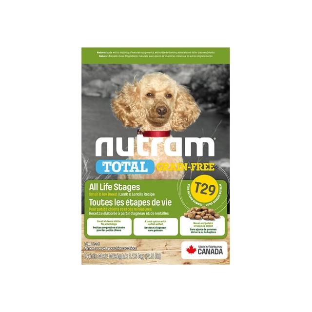 【Nutram 紐頓】T27/T28/T29無穀全能系列狗飼料1.13kg/2.5lb(火雞/鮭魚/羊肉/小顆粒、狗糧)