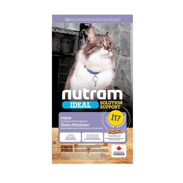 【Nutram 紐頓】2包組-I12/I17/I19無穀專業理想系列貓飼料 2kg/4.4lb(體重管理/化毛/三效強化)