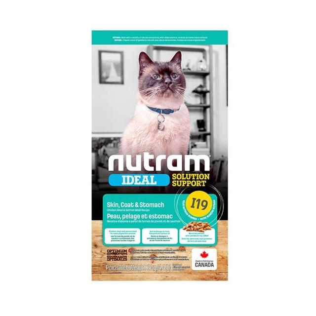 【Nutram 紐頓】2包組-I12/I17/I19無穀專業理想系列貓飼料 2kg/4.4lb(體重管理/化毛/三效強化)