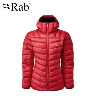 【RAB】Prosar Jacket 輕量保暖羽絨連帽外套 女款 紅寶石 #QDN90