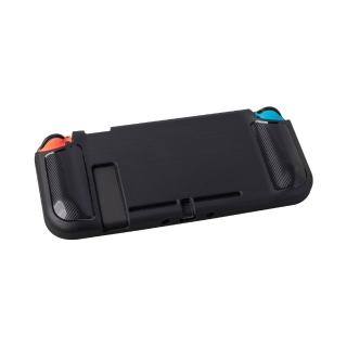 【Nintendo 任天堂】Switch 副廠 保護殼 髮絲紋 類碳纖紋(防摔TPU殼)