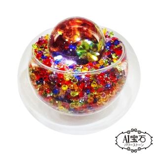 【A1 寶石】頂級五行晶鑽白水晶琉璃球聚寶盆-招財轉運居家風水必備