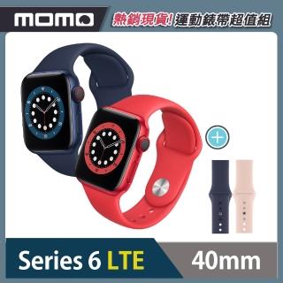 Apple 蘋果運動錶帶超值組★【Apple 蘋果】Apple Watch Series6 40公釐 LTE版 鋁金屬錶殼搭配運動錶帶(S6 LTE40)