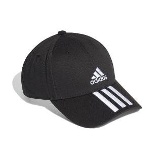 【adidas 愛迪達】帽子 BBALL 3S Cap CT 男女款 愛迪達 三線 老帽 遮陽帽 穿搭 黑 白(FK0894)