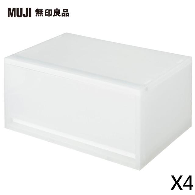 【MUJI無印良品】PP資料盒/橫式/深型(4入組)