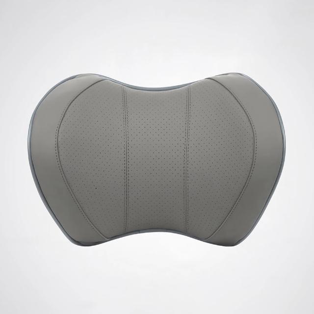 【二入組】3D弧型記憶 汽車頸枕 慢回彈記憶棉 車用頭枕 透氣皮革護頸靠枕