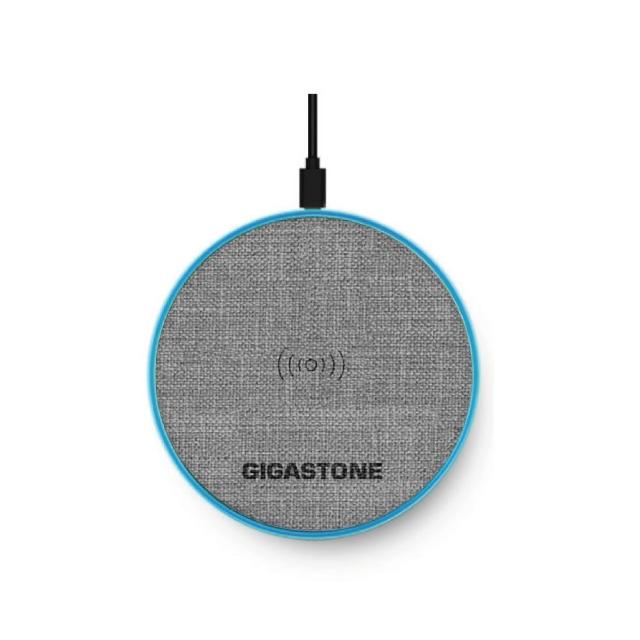 【Gigastone 立達國際】10W布質無線充電盤WP-5310(QI智能辨識/支援iPhone17/16/15/14/13/AirPods耳機)