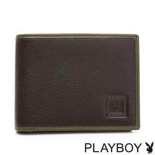 【PLAYBOY】基本短夾 Feel系列(咖綠色)
