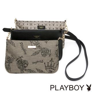 【PLAYBOY】三層包 Cascade系列(卡其色)