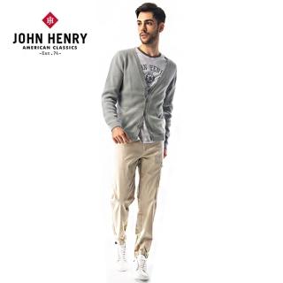【JOHN HENRY】鋸齒波浪線條設計針織-灰