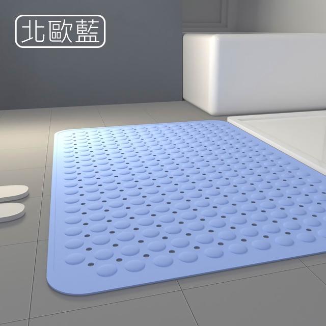 【樂居安】2入 德國TUV認證 TPE環保親膚 強力吸盤浴室防滑止滑墊 70x40cm