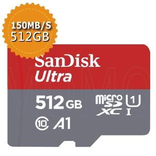 【SanDisk 晟碟】Ultra 512GB microSDXC A1 記憶卡120MB/s(平行輸入)