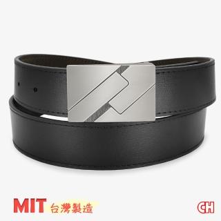 【CH-BELT 銓丞皮帶】新潮時尚型男紳士扣男皮帶腰帶(黑)