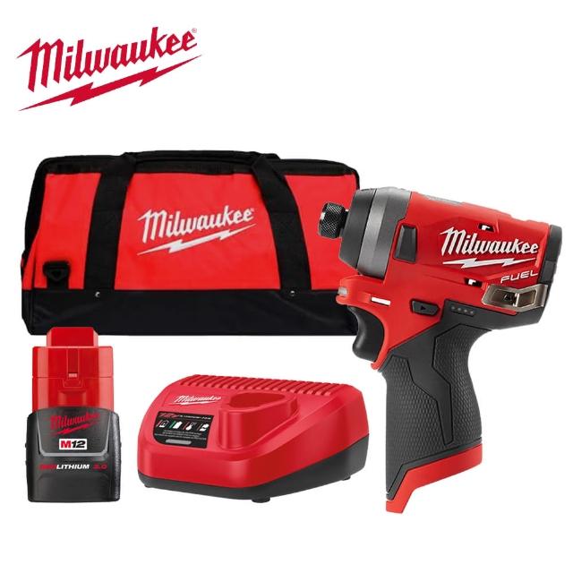 【Milwaukee 美沃奇】12V鋰電無碳刷衝擊起子-M12FID-301 原廠公司貨(獨家優惠套裝)