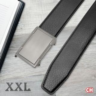 【CH-BELT 銓丞皮帶】加長尺寸XXL自動扣男休閒皮帶腰帶(黑XXL)