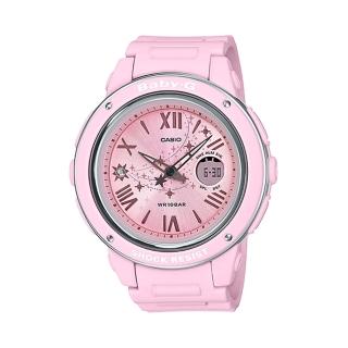 【CASIO 卡西歐】BABY-G 耀眼流星手錶(粉 BGA-150ST-4A)