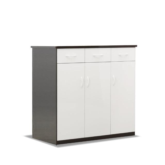 【ASSARI】防潮防蛀塑鋼緩衝三門三抽鞋櫃(寬97x深34x高117cm)