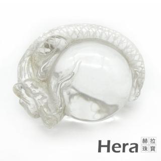 【HERA 赫拉】白水晶龍抱珠手擺件(招財納瑞)