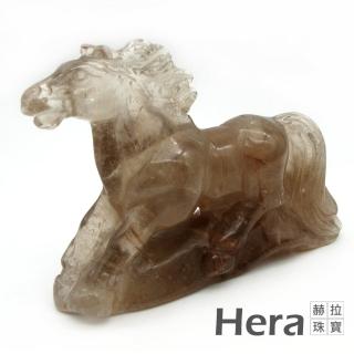 【HERA 赫拉】銀髮晶/鈦晶鵬程萬里擺件(招財納瑞)