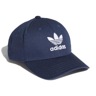 【adidas 愛迪達】棒球帽 Trefoil Baseball Cap 愛迪達 三葉草 遮陽 老帽 穿搭 藍 白(GN4888)