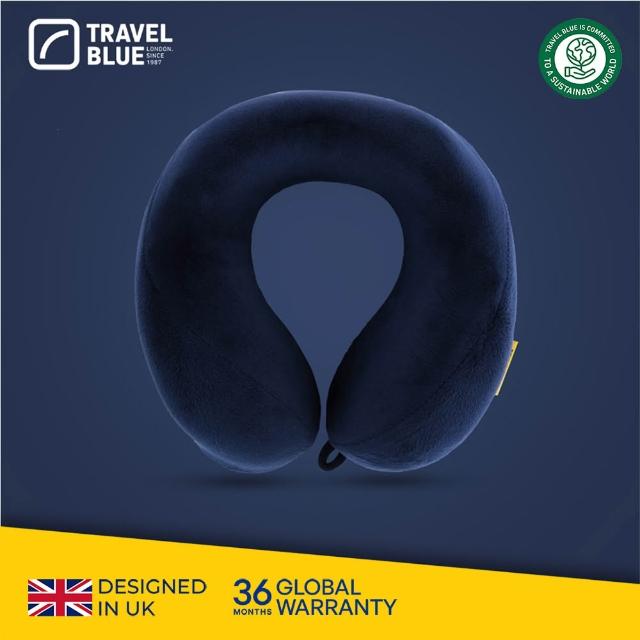 【Travel Blue 藍旅】記憶棉寧靜頸枕 出國旅行 長途必備(U型枕/飛機枕/旅行頸枕)