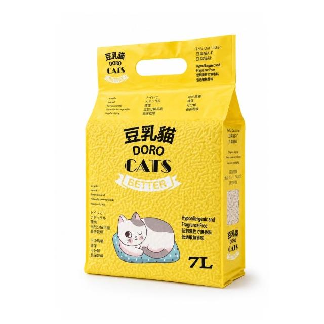 【DORO CATS 豆乳貓】豆腐貓砂7L-6入(豆腐砂、貓砂、環保貓砂)