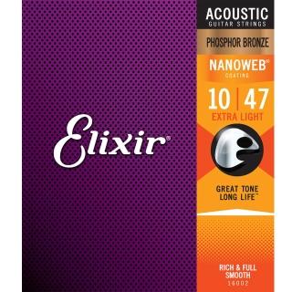 【Elixir】EXXF-16002 Nanoweb 磷青銅民謠吉他套弦(台灣公司貨 商品品質有保障)