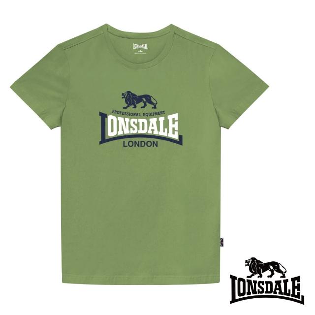 【LONSDALE 英國小獅】經典LOGO短袖T恤(抹茶綠LT001)