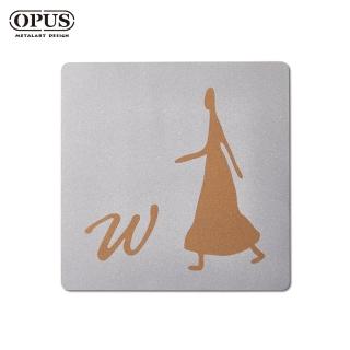 【OPUS 東齊金工】廁所標示牌-女生方款/戶外WC洗手間指示牌(SB-wo04-SS 邂逅_不鏽鋼)