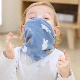 【童話飾界】親子款薄料-百搭套頭圍巾兒童圍脖-脖套口罩帽子頭巾(北極熊)