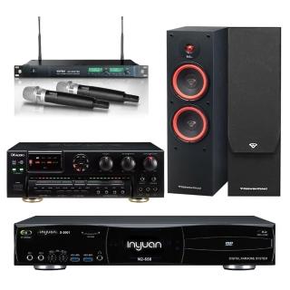 【音圓】點歌機4TB+擴大機+無線麥克風+迴授抑制器+喇叭(S-2001 N2-550+AK-7+ACT-869PRO+SL-28)