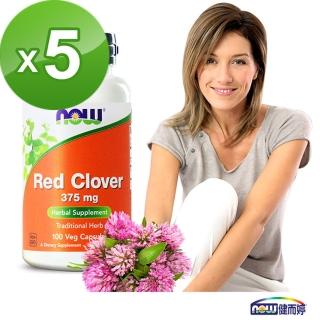 【NOW健而婷】紅花苜蓿-頂級植物異黃酮-100顆/瓶(5瓶組)