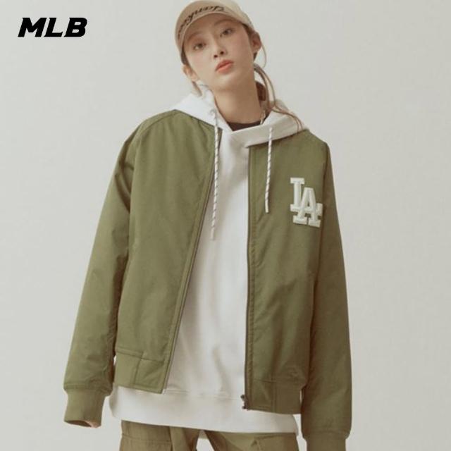【MLB】飛行夾克外套 基本款 素色 洛杉磯道奇隊(31JPU0111-07K)
