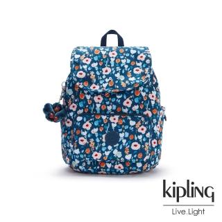 【KIPLING】牧場彩繪風格翻蓋拉鍊後背包-SMALL BACKPACK