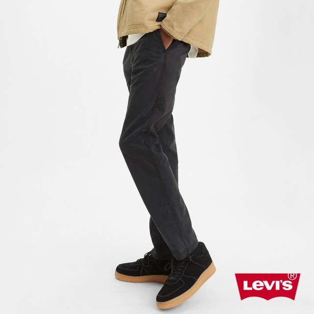 【LEVIS】男款 上寬下窄 CHINO卡其休閒褲 / 超彈力布料 / 黑色基本款 / 防盜暗袋-人氣新品