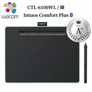 【Wacom】A+級福利品◆Intuos Comfort Plus Medium 藍牙繪圖板-開心果綠(CTL-6100WL/E0-C)