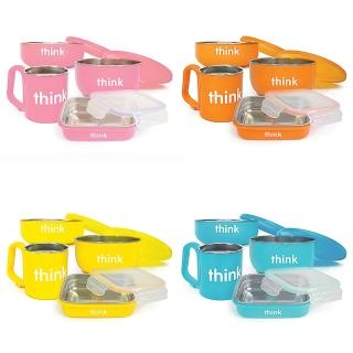 【thinkbaby】雙層隔熱304不鏽鋼兒童環保餐具組