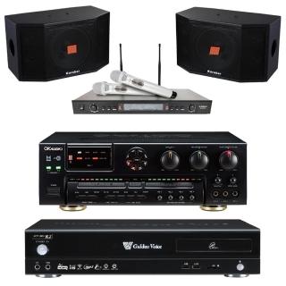 【金嗓】點歌機4TB+擴大機+無線麥克風+喇叭(CPX-900 R2+AK-7+SR-928PRO+KB-4310M)