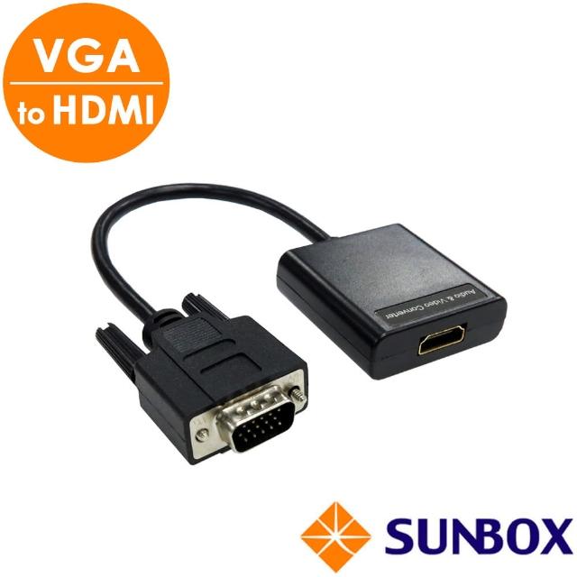 【SUNBOX 慧光】VGA 轉 HDMI 轉換器